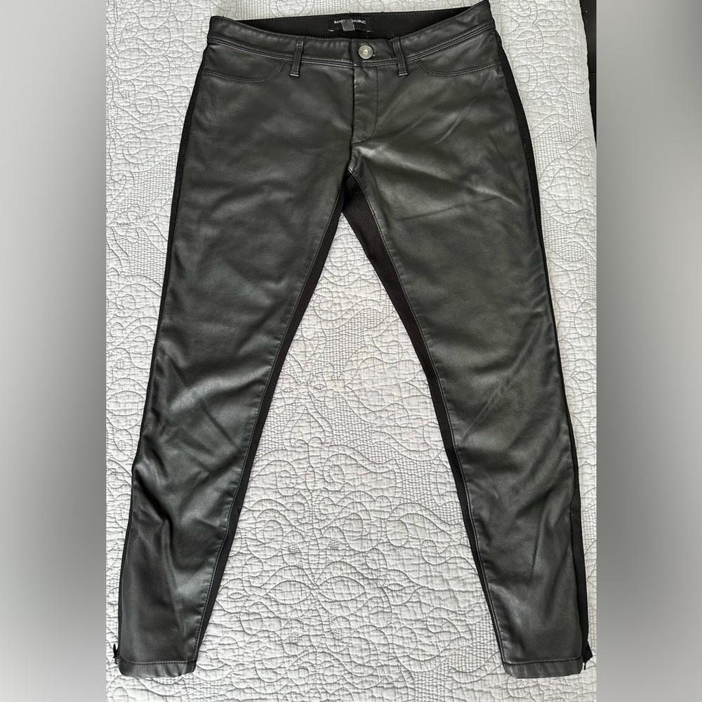 Banana Republic Faux-Leather Sloan Fit Pants